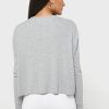 Hauts tricotés à col ras du cou gris Ralph Lauren pour femmes