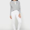 Hauts tricotés à col ras du cou gris Ralph Lauren pour femmes