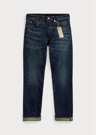 Jean bleu Ralph Lauren High Slim Bayview Selvedge pour homme