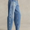 Jean bleu Ralph Lauren taille haute coupe fuselée pour femme Jean bleu Ralph Lauren taille haute coupe fuselée pour femme