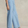Jean court taille haute à jambe large bleu Ralph Lauren pour femme Jean court taille haute à jambe large bleu Ralph Lauren pour femme