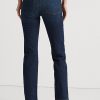 Jean droit taille basse Ralph Lauren bleu marine pour femme Jean droit taille basse Ralph Lauren bleu marine pour femme