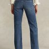 Jean droit taille haute bleu Ralph Lauren pour femme Jean droit taille haute bleu Ralph Lauren pour femme