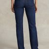 Jean droit taille haute Ralph Lauren Royal pour femme
