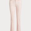 Jean droit taille mi-haute enduit rose Ralph Lauren pour femme Jean droit taille mi-haute enduit rose Ralph Lauren pour femme