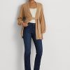 Jean droit taille mi-haute Ralph Lauren bleu pour femme Jean droit taille mi-haute Ralph Lauren bleu pour femme