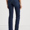 Jean droit taille mi-haute Ralph Lauren bleu pour femme Jean droit taille mi-haute Ralph Lauren bleu pour femme