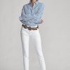 Jean skinny blanc Ralph Lauren Tompkins pour femme Jean skinny blanc Ralph Lauren Tompkins pour femme