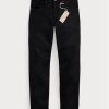 Jean slim noir Ralph Lauren pour homme avec lisière noir sur noir Jean slim noir Ralph Lauren pour homme avec lisière noir sur noir