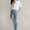 Jean slim taille haute Callen de Ralph Lauren pour femme AZURE Jean slim taille haute Callen de Ralph Lauren pour femme AZURE