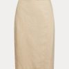 Jupe portefeuille en lin beige Ralph Lauren pour femme
