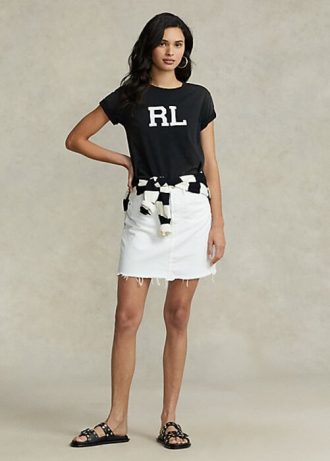 Jupes crayon en denim blanches Ralph Lauren pour femmes