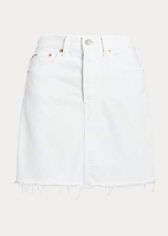 Jupes crayon en denim blanches Ralph Lauren pour femmes