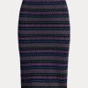 Jupes crayon multicolores en coton mélangé Fair Isle Ralph Lauren pour femme