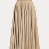 Jupes en flanelle extensible beiges Ralph Lauren Witley pour femmes