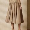 Jupes en flanelle extensible beiges Ralph Lauren Witley pour femmes