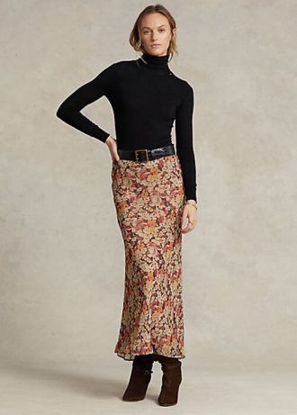 Jupes en georgette froissée à fleurs Ralph Lauren pour femmes