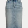 Jupes en jean bleu clair Ralph Lauren pour femmes Jupes en jean bleu clair Ralph Lauren pour femmes