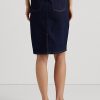 Jupes en jean bleu marine Ralph Lauren pour femmes