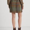 Jupes en tweed multicolores à franges et carreaux Ralph Lauren pour femmes