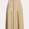 Jupes kaki en daim d’agneau Ralph Lauren Aryiana pour femme Jupes kaki en daim d’agneau Ralph Lauren Aryiana pour femme