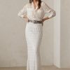 Jupes longues blanches ornées Ralph Lauren Fontanna pour femmes Jupes longues blanches ornées Ralph Lauren Fontanna pour femmes