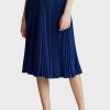 Jupes mi-longues plissées bleues Ralph Lauren pour femmes Jupes mi-longues plissées bleues Ralph Lauren pour femmes