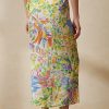 Jupes multicolores en voile de lin imprimé Danyelle Ralph Lauren pour femmes