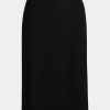 Jupes noires en crêpe de laine extensible Ralph Lauren Cindy pour femmes Jupes noires en crêpe de laine extensible Ralph Lauren Cindy pour femmes