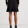 Jupes noires en maille ponte à volants Ralph Lauren pour femmes