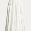 Jupes plissées blanches en lin mélangé Ralph Lauren Arnav pour femmes Jupes plissées blanches en lin mélangé Ralph Lauren Arnav pour femmes