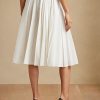 Jupes plissées blanches en lin mélangé Ralph Lauren Arnav pour femmes Jupes plissées blanches en lin mélangé Ralph Lauren Arnav pour femmes