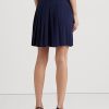 Jupes plissées en georgette bleu marine Ralph Lauren pour femme Jupes plissées en georgette bleu marine Ralph Lauren pour femme