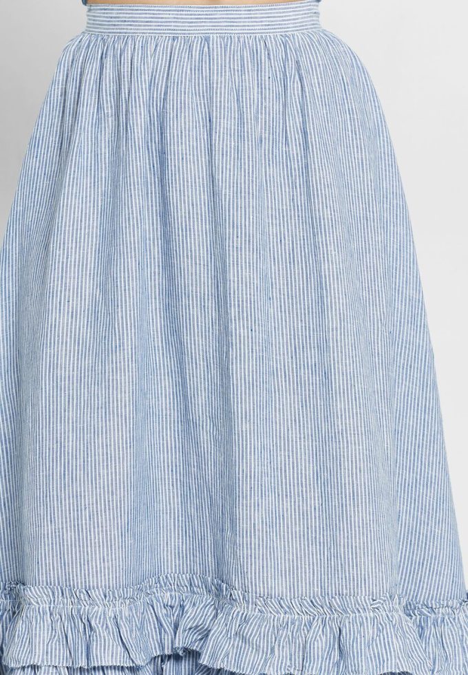 Jupes taille haute à volants bleues Ralph Lauren pour femmes Jupes taille haute à volants bleues Ralph Lauren pour femmes