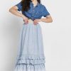 Jupes taille haute à volants bleues Ralph Lauren pour femmes Jupes taille haute à volants bleues Ralph Lauren pour femmes