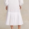 Jupes trapèze blanches à ourlet plissé et cordon de serrage Ralph Lauren pour femmes Jupes trapèze blanches à ourlet plissé et cordon de serrage Ralph Lauren pour femmes