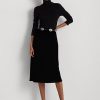 Jupes trapèze en velours noir Ralph Lauren pour femmes