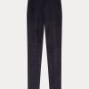 Leggings en daim et peau d&rsquo;agneau bleu marine Ralph Lauren pour femme