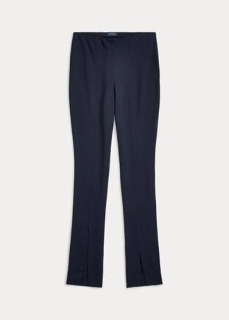 Leggings en sergé de laine extensible Ralph Lauren bleu marine pour femme