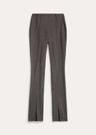 Leggings en sergé de laine extensible Ralph Lauren gris foncé pour femme