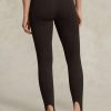 Leggings extensibles marron Ralph Lauren Stirrup à fermeture éclair latérale pour femme