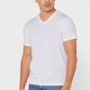 Lot de 2 t-shirts blancs à col en V Ralph Lauren Essential pour homme