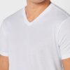 Lot de 2 t-shirts blancs à col en V Ralph Lauren Essential pour homme