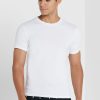 Lot de 2 t-shirts ras du cou essentiels blancs Ralph Lauren pour homme Lot de 2 t-shirts ras du cou essentiels blancs Ralph Lauren pour homme