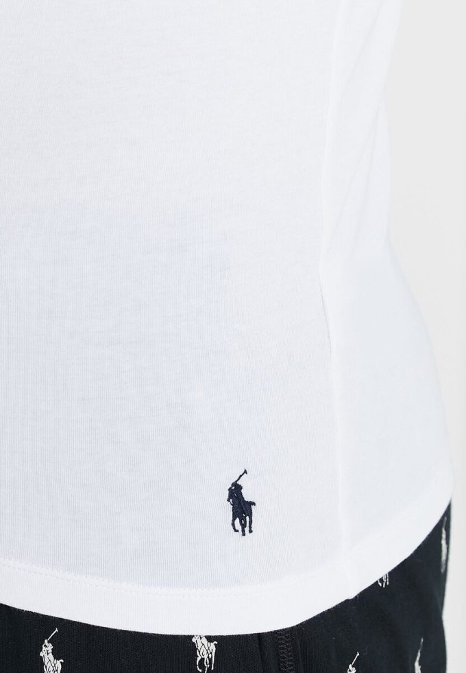 Lot de 2 t-shirts ras du cou essentiels blancs Ralph Lauren pour homme Lot de 2 t-shirts ras du cou essentiels blancs Ralph Lauren pour homme