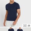 Lot de 2 t-shirts ras du cou essentiels bleu marine Ralph Lauren pour homme Lot de 2 t-shirts ras du cou essentiels bleu marine Ralph Lauren pour homme