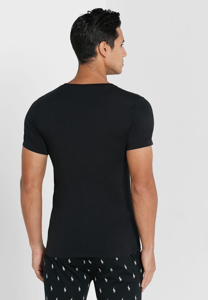 Lot de 2 t-shirts ras du cou essentiels noirs Ralph Lauren pour homme Lot de 2 t-shirts ras du cou essentiels noirs Ralph Lauren pour homme