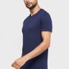 Lot de 3 t-shirts ras du cou assortis bleu marine Ralph Lauren pour homme Lot de 3 t-shirts ras du cou assortis bleu marine Ralph Lauren pour homme