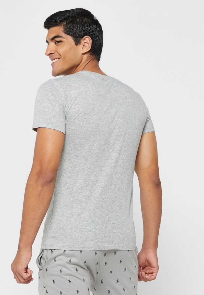 Lot de 3 t-shirts ras du cou gris assortis pour homme Ralph Lauren