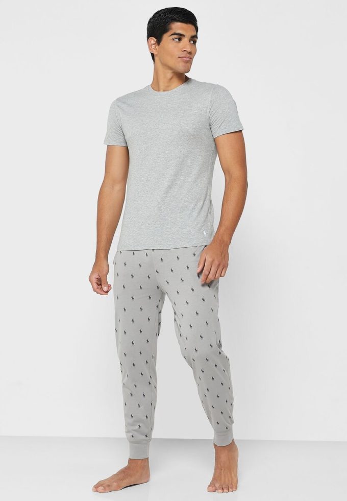 Lot de 3 t-shirts ras du cou gris assortis pour homme Ralph Lauren